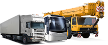 Грузовые автомобили, автокраны, автобусы.